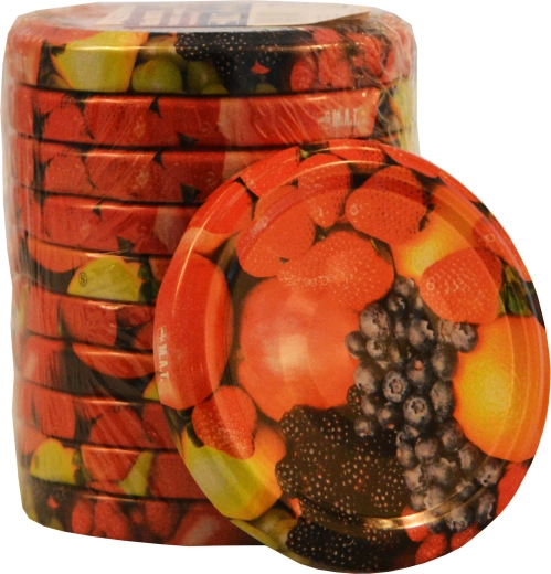 Capace Twist 66 cu decor fructat, 10 buc.