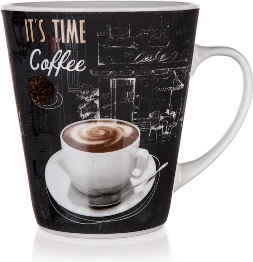 Cană ceramică COFFEE 360 ml – mix de decoruri