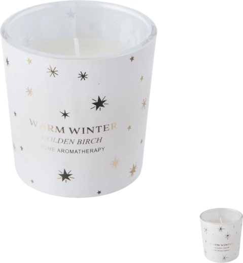 Lumânare parfumată în pahar din sticlă 7 cm – mix de arome și designuri