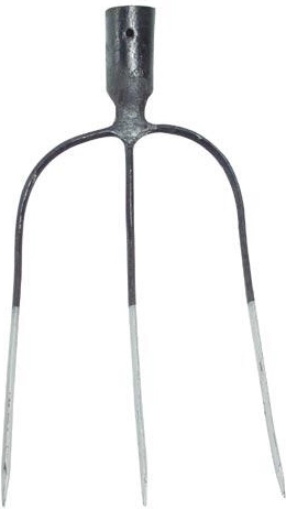 Furcă forjată cu 3 colți fără coadă
