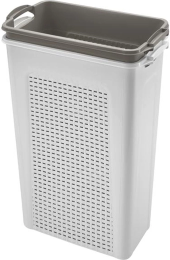 Coș de rufe din plastic – set 2×45 l, 44 × 26 × 58 cm