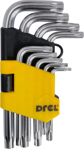 Set chei imbus Torx T10–T50, 9 piese, oțel S2, DREL