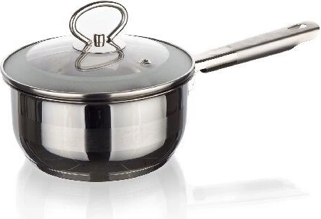 Cratiță din inox cu capac de sticlă 16 cm, 1,5 l MATTE New Line pentru inducție
