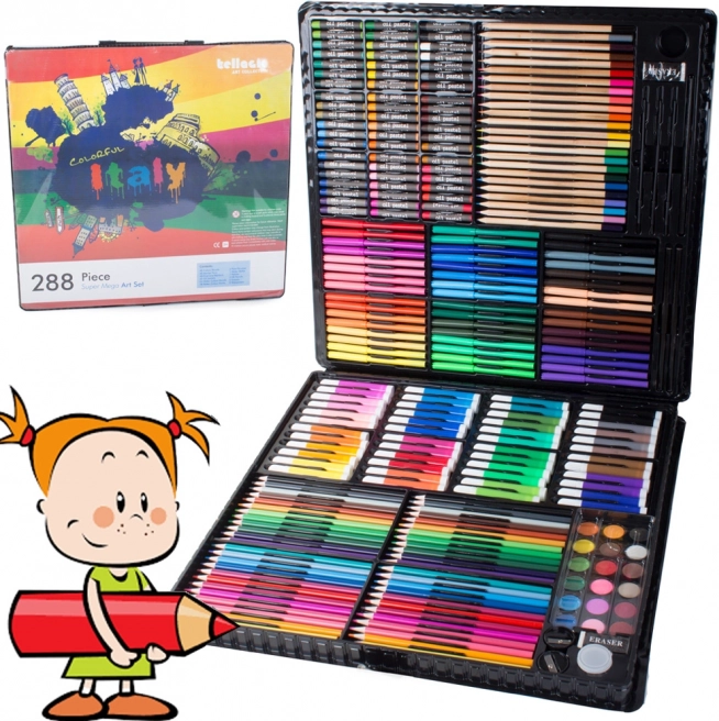 Set artistic de pictură în geantă 288 buc