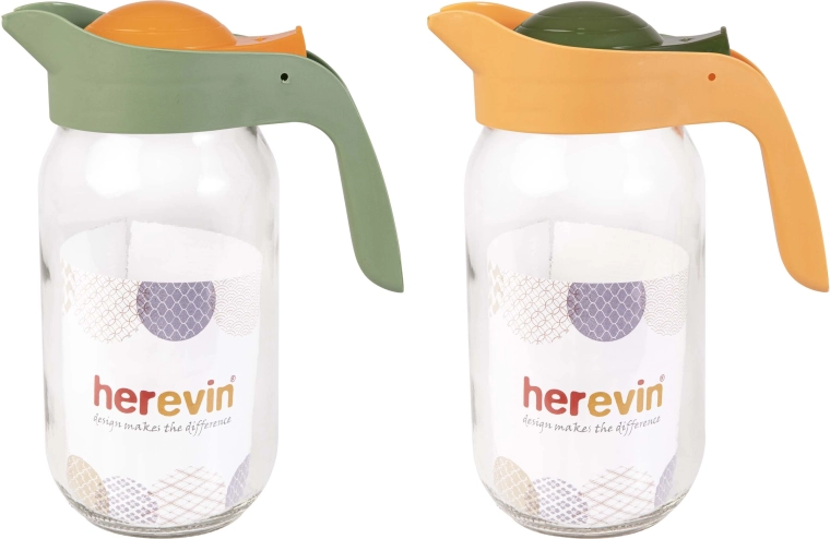 Carafă 1 l din sticlă cu capac din plastic