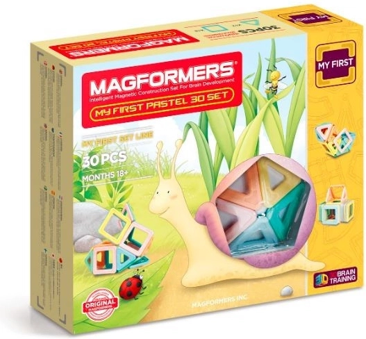 Set de construcție magnetică Magformers Primul meu Pastelle