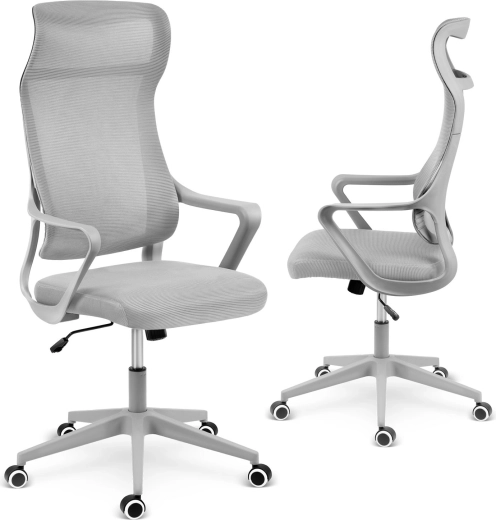 Scaun de birou din microplasă Sofotel Labi gri