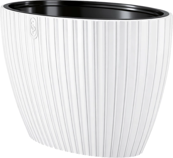 Ghiveci Mika Elipsa 40 cm alb