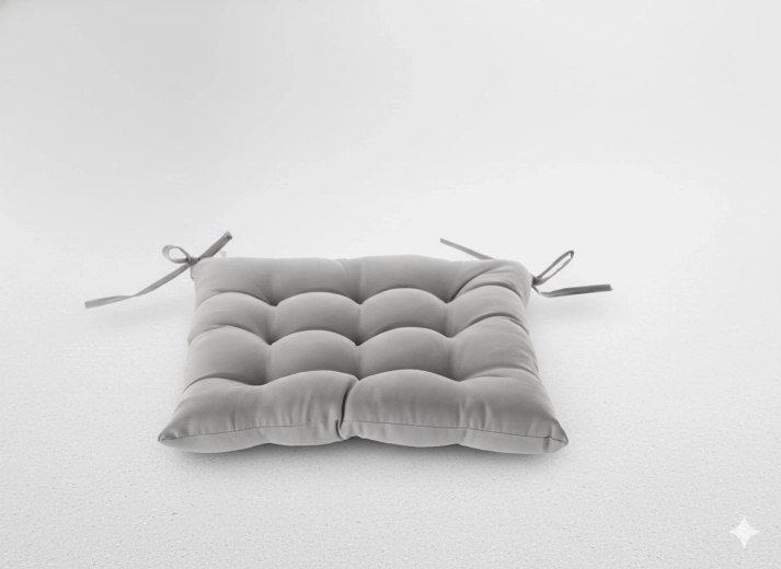 Pernă pentru scaun 40 × 40 × 6 cm gri deschis