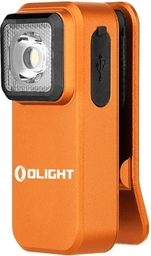 Olight Oclip portocalie, lanternă multifuncțională cu clips