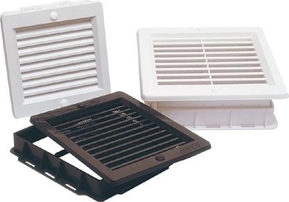Grilaj de ventilație cu plasă 150 × 200 mm, alb