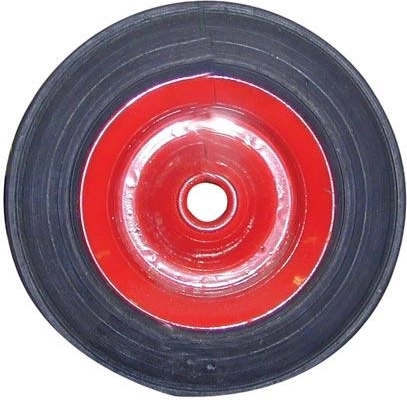 Roată plină pentru cărucior tip rudl, 160 mm, cu disc metalic, butuc 15 mm