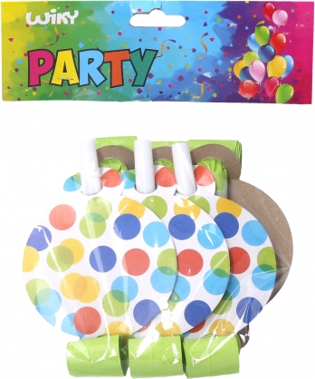 Party trompete cu buline 6 buc
