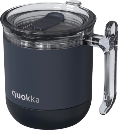 Cană termos din oțel inoxidabil Quokka Wave Black 260 ml