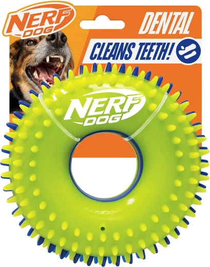 Nerf Dog inel șuierător cu spini 15 cm