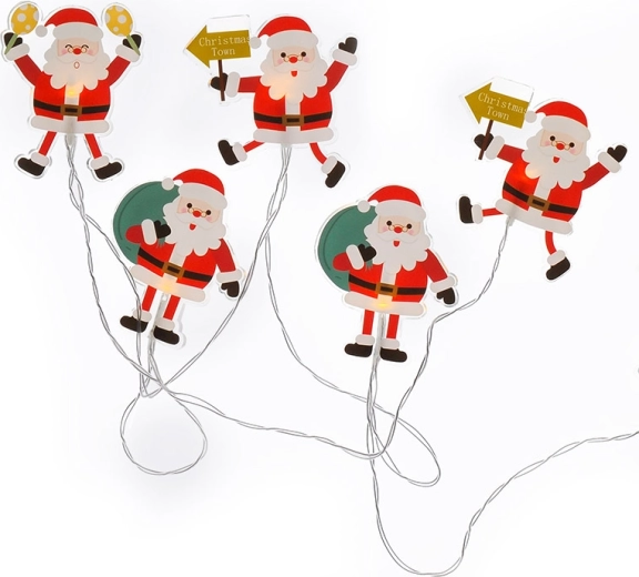 Solight lanț LED de fereastră Santa cu ventuze, 6 LED, 120 cm