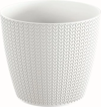 Ghiveci Wheaty 21,8 cm alb