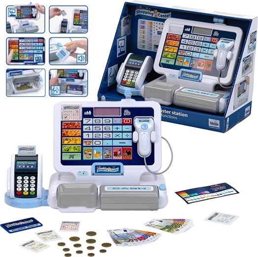 Casă de marcat pentru copii cu terminal și scanner KLEIN