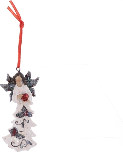 Înger ceramic de Crăciun – decorațiune suspendată 11 cm