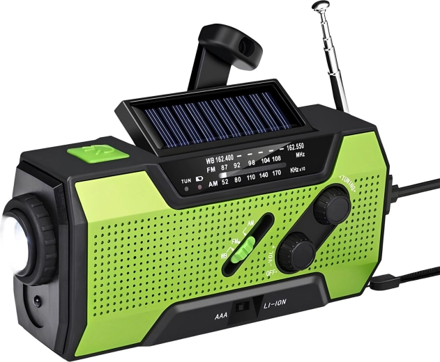 Renew force radio solar de urgență multifuncțional cu dinam și powerbank 2000 mAh fm/am/wb - 1 bucată