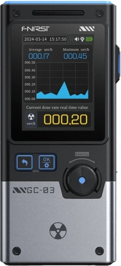 Detector multifuncțional de radiații ionizante FNIRSI GC-03 BK
