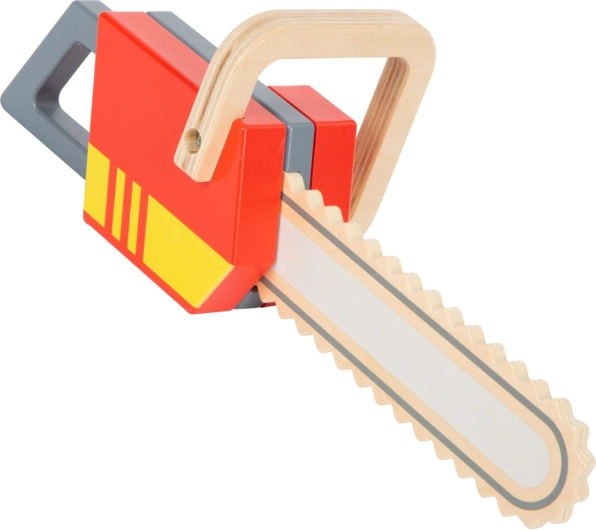 Fierăstrău cu lanț din lemn pentru copii Small Foot – de pompieri