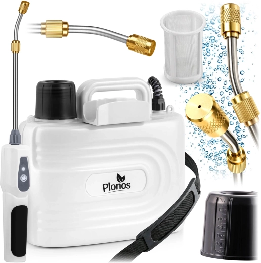Stropitor cu presiune pe acumulator 5 l cu duză din alamă reglabilă PLONOS