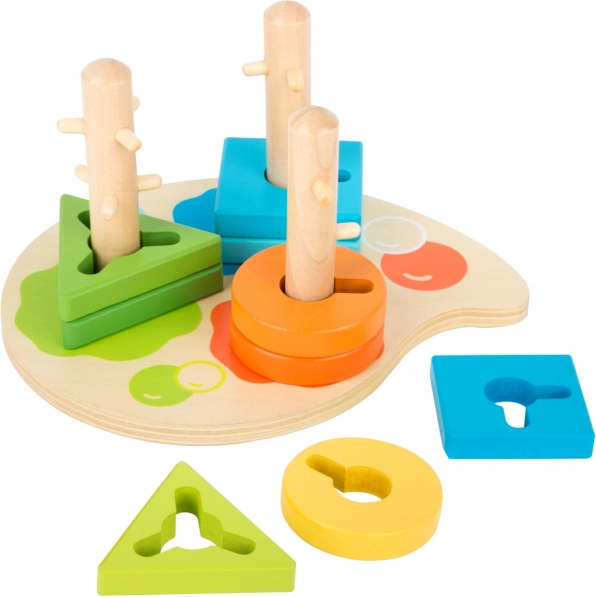 Picior mic jucărie din lemn pentru culori și forme