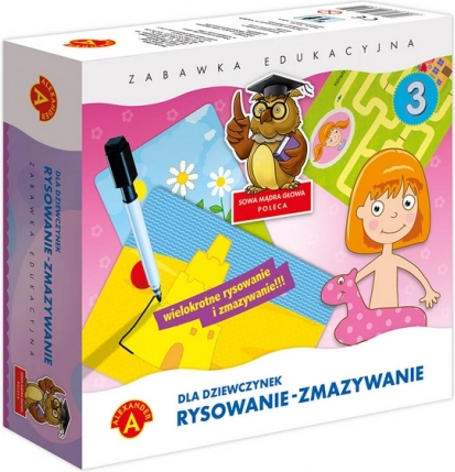 Joc educativ Alexander - Bufnița înțeleaptă - Pentru fete - Scriu și șterg 3