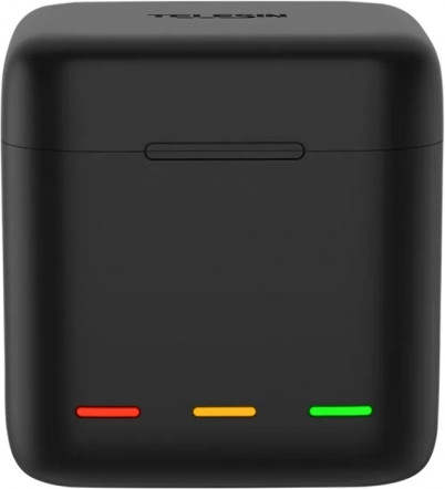 Încărcător Telesin cu 3 sloturi și carcasă pentru baterii GOPRO HERO 12/11/10/9