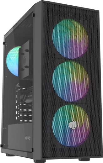 Fury shobo SH8F ARGB midi tower cu fereastră, neagră