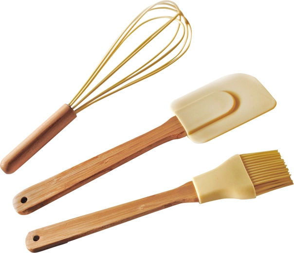 Set de ustensile de bucătărie din silicon – tel, spatulă și pensulă de patiserie