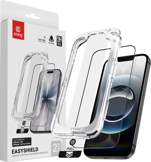 Sticlă de protecție temperată EasyShield 2-Pack pentru iPhone 16e / iPhone 14 / iPhone 13 / iPhone 13 Pro (2 buc)