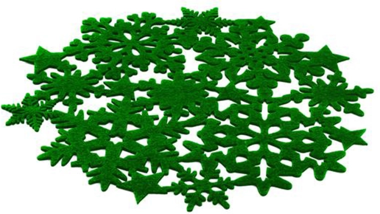 Suport de masă rotund din fetru TORO 38 cm verde
