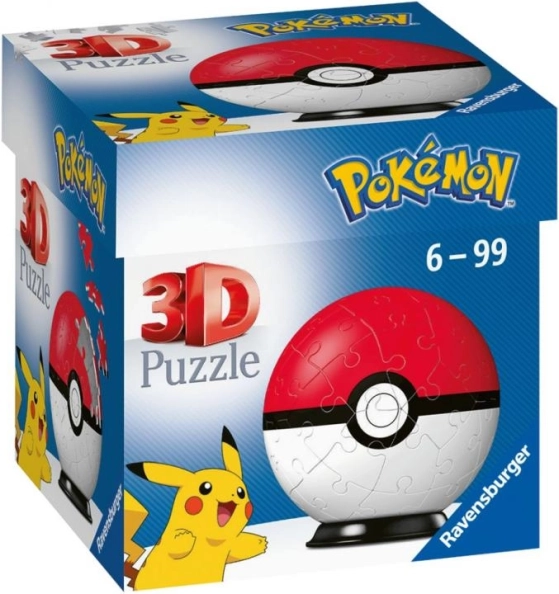 Puzzle 3D Pokémon Poké Ball de la Ravensburger, 54 de piese