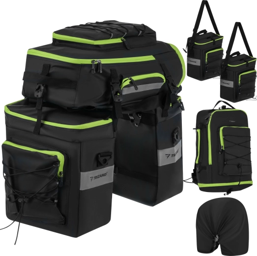 Set de genți de bicicletă impermeabile 3în1 65 l Trizand