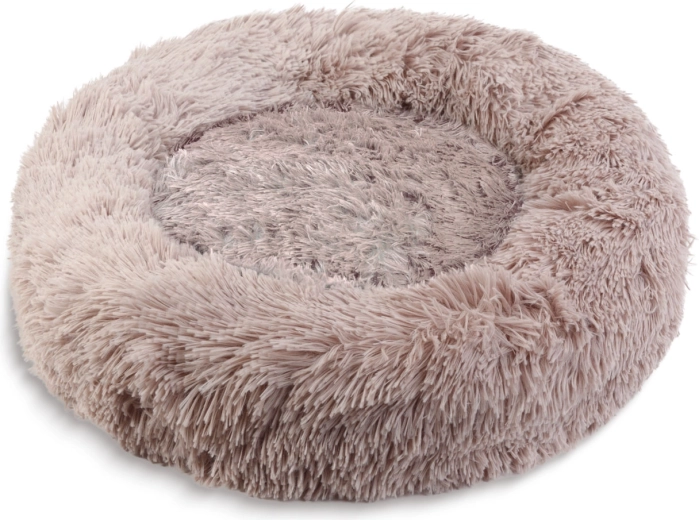 Pat rotund pentru câini, mărimea L, 70 cm, maro deschis