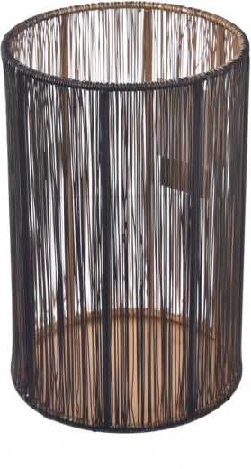 Sfeșnic metalic mare negru-auriu 20 cm