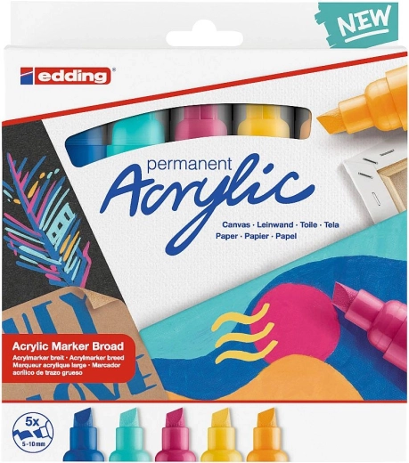 Markere acrilice Edding 5000 B Abstract – set 5 buc