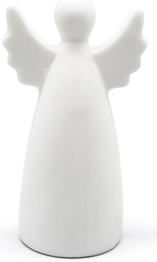 Înger ceramic luminos cu LED, alb, inclusiv baterii