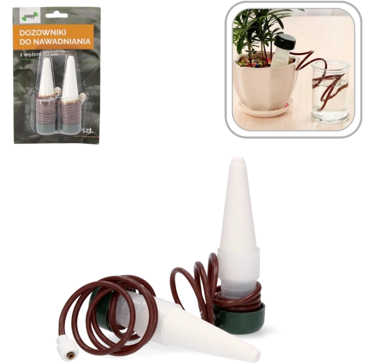 Set de 2 dozatoare de irigare cu furtun de 80 cm