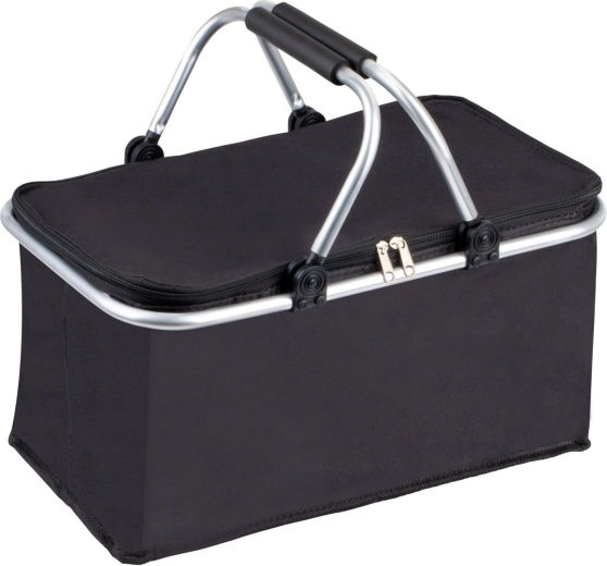 Coș termic pliabil pentru cumpărături și picnic, cu 2 mânere – negru