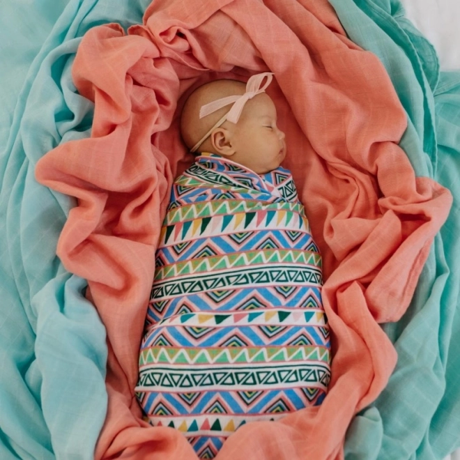 Tommy Lise scutec muselină din bumbac bio Ethnic Festive 120 × 120 cm