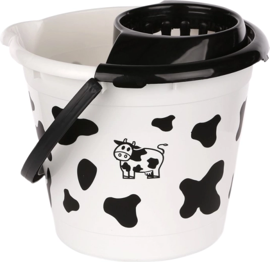 Găleată Cavallo pentru mop cu storcător, design Vacă