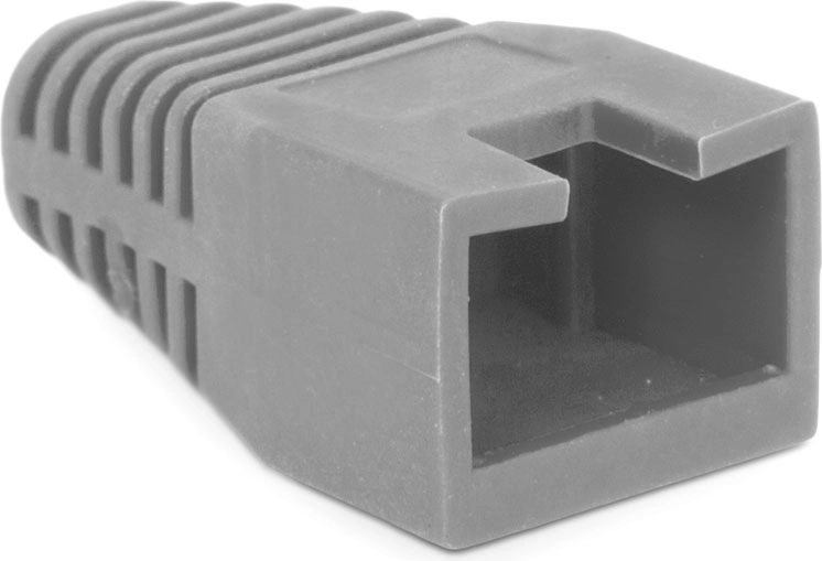 Protecție din cauciuc împotriva îndoirii cablului RJ45, gri - 1 bucată