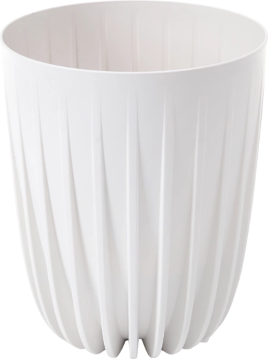 Ghiveci Mira 30 cm alb cu inserție