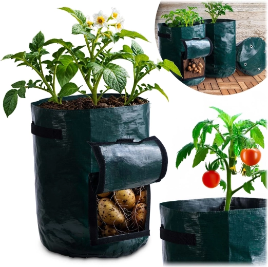 Sac pentru cultivarea legumelor 43 l cu fereastră pentru recoltare