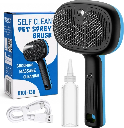 Perie cu abur RENEW FORCE 3-în-1 pentru câini și pisici