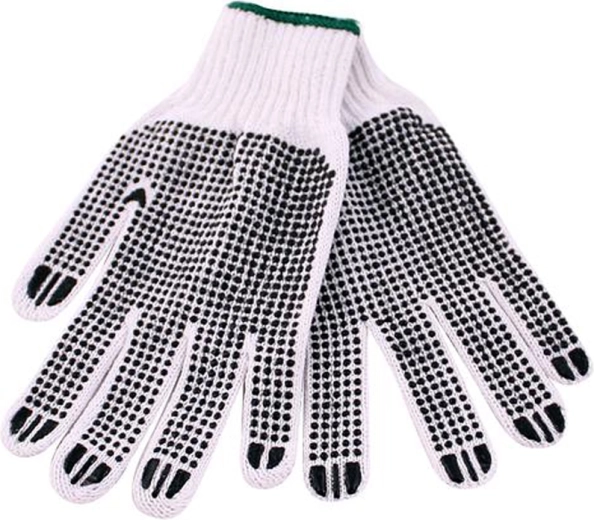 Mănuși de lucru tricotate din bumbac cu aderență antiderapantă pe ambele părți