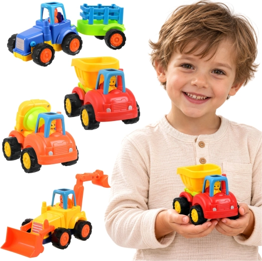 Vehicule de construcție cu propulsie push and go - 4 buc.